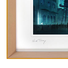 Load image into Gallery viewer, Nevergreen Docks - My Fathers Dragon Limited Edition Signed Print - Honey Yellow edge frame