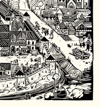 Load image into Gallery viewer, Wolfwalkers Kilkenny Linocut by Clara