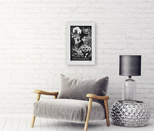 Load image into Gallery viewer, WolfWalkers Linocut by Clara