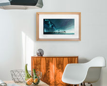 Load image into Gallery viewer, Nevergreen Docks - My Fathers Dragon Limited Edition Signed Print - Honey Yellow edge frame
