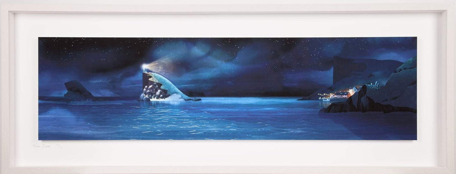 Lighthouse Night - Limited Edition Signed Print - Framed